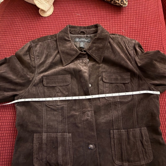 INC International Concepts Brown Suede Leather Jacket - Picture 8 of 8
